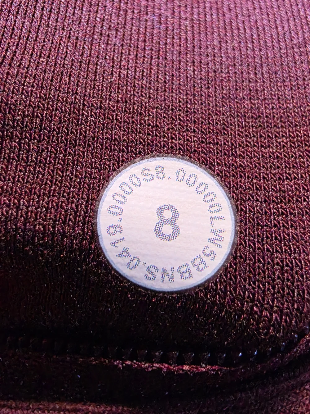 Lululemon Zoned In Tight Maroon Reflective Run Leggings 8 Breathable 27